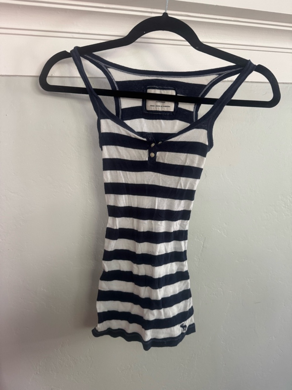 Vintage Abercrombie Striped Navy & White Tank Top